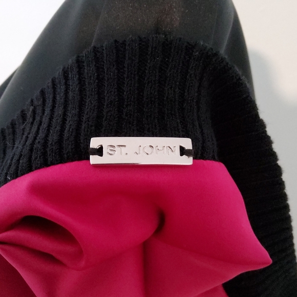 St. John Satin Bomber Jacket - Picture 8 of 11